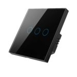 Умный Zigbee выключатель ROXIMO сенсорный, трехкнопочный, черный