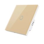 Умный Zigbee выключатель ROXIMO сенсорный, однокнопочный, золотой