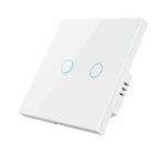 Умный Zigbee выключатель ROXIMO сенсорный, двухкнопочный, белый
