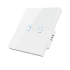 Умный Zigbee выключатель ROXIMO сенсорный, двухкнопочный, белый