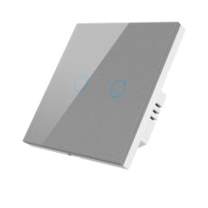 Умный Zigbee выключатель ROXIMO сенсорный, двухкнопочный, серый