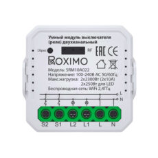 Умный модуль выключателя (реле) двухканальный ROXIMO SRM10A022
