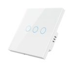 Умный Zigbee выключатель ROXIMO сенсорный, трехкнопочный, белый
