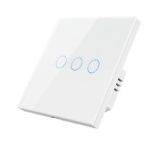 Умный Zigbee выключатель ROXIMO сенсорный, трехкнопочный, белый