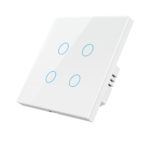 Умный Zigbee выключатель ROXIMO сенсорный, четырехкнопочный, белый