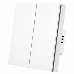 Умный Zigbee выключатель ROXIMO, двухкнопочный, белый, SZBTN01-2W