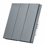 Умный Zigbee выключатель ROXIMO, трехкнопочный, серый, SZBTN01-3S
