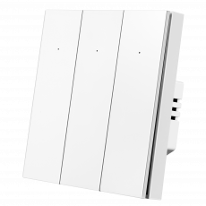 Умный Zigbee выключатель ROXIMO, трехкнопочный, белый, SZBTN01-3W