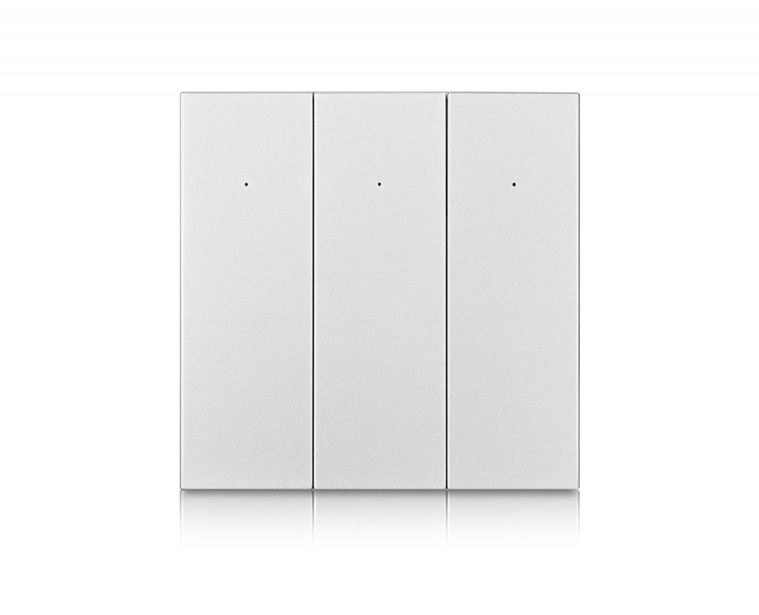 Умный Zigbee выключатель ROXIMO, трехкнопочный, платиновый, SZBTN01-3P