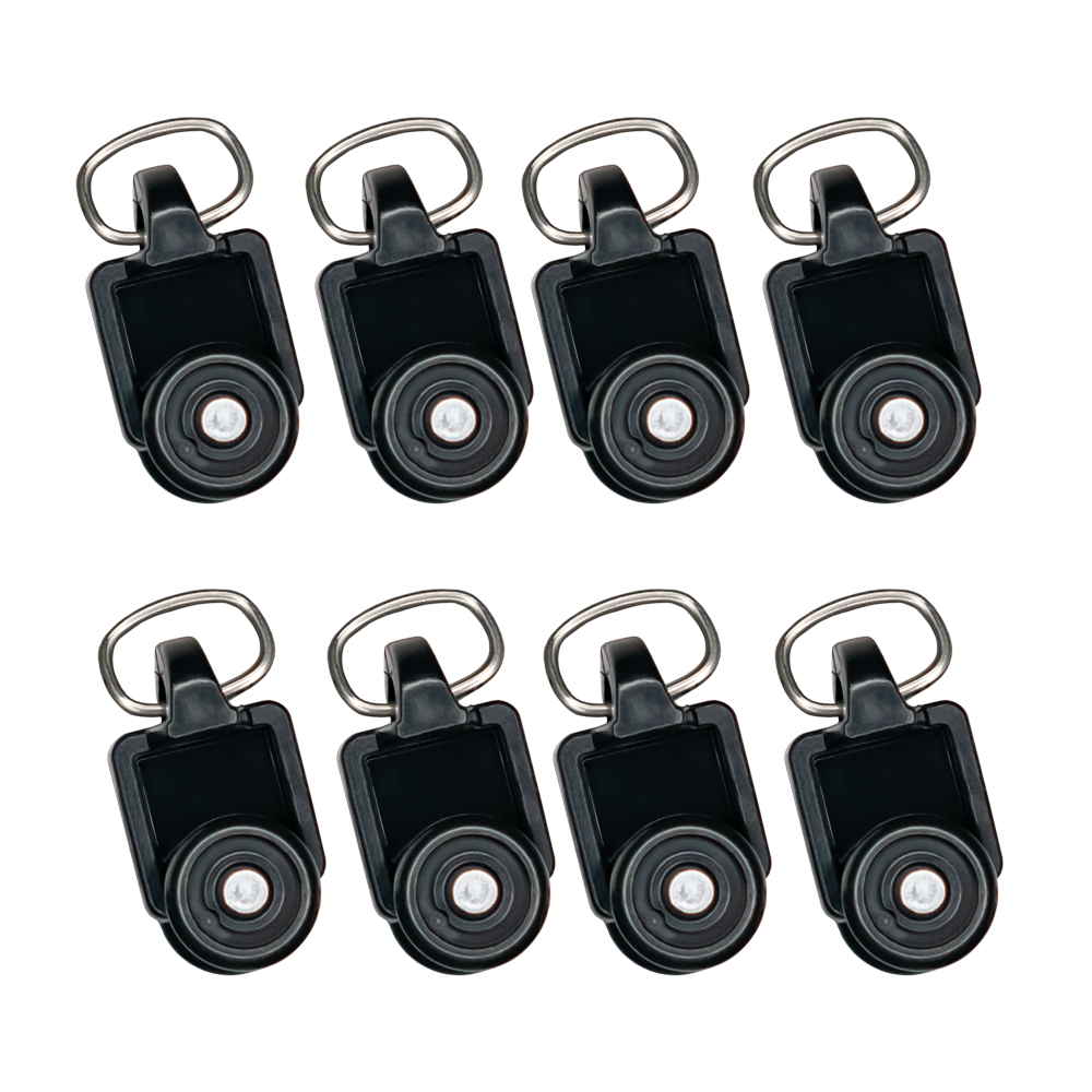 Бегунок для электрокарниза Roximo пластиковые колеса, черный, 8шт