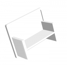 Заглушка торцевая при использовании профиля для тюли